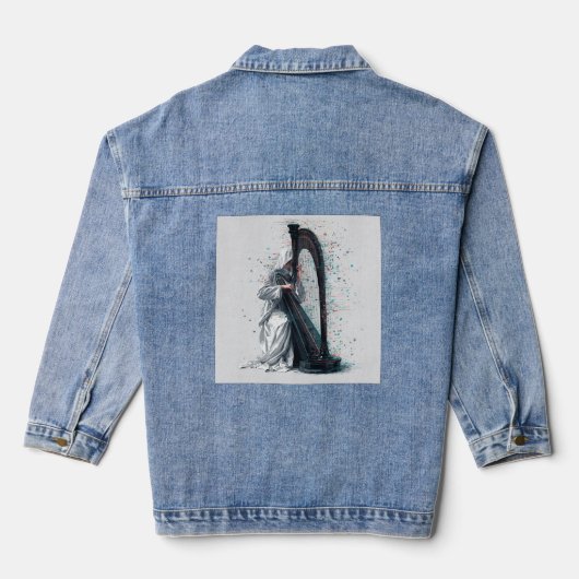 muziek denim jacket (Achterkant)