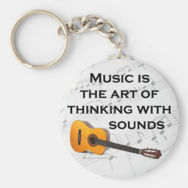 Muziek denkt na met gitaar sleutelhanger