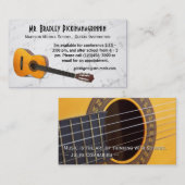 Muziek denkt na met Guitar Teacher Info Visitekaartje (Voorkant / Achterkant)