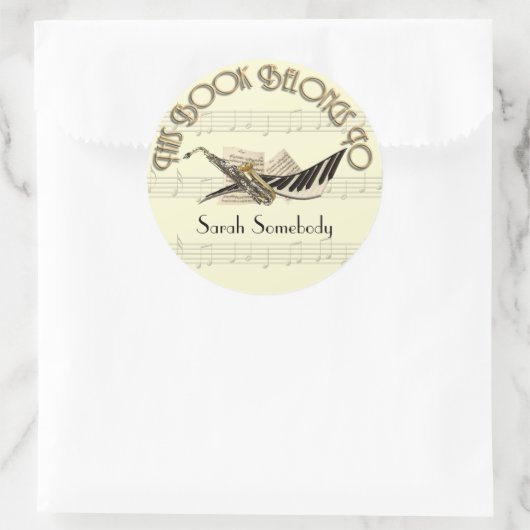 Muziek Design Bookplate Stickers (Tas)