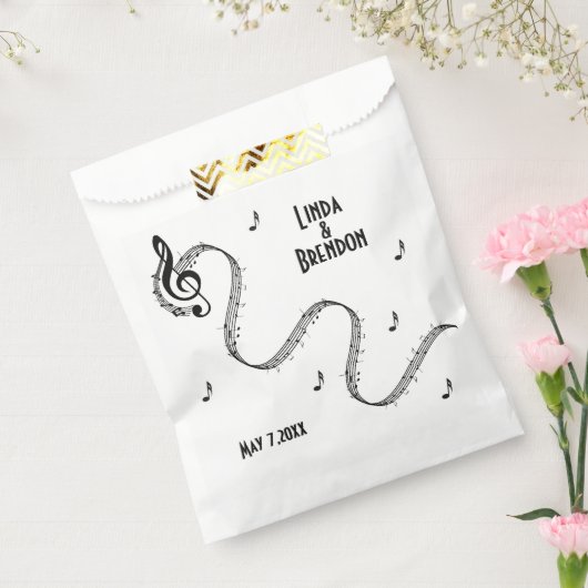 Muziek Design Event / Bruiloft Kalligrafie Bedankzakje (Gezegeld)