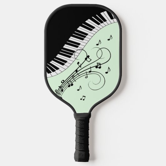 Muziek Design Piano en Notities Pickleball Paddle (Achterkant)