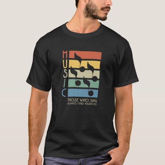 Muziek die altijd zingen vindt Harmony Barbersho a T-shirt (Voorkant)