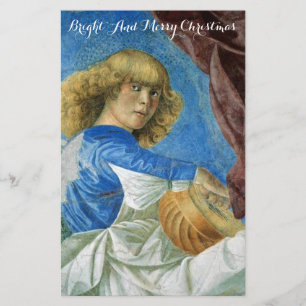 MUZIEK DIE CHRISTMAS ANGEL MAAKT IN BLUE Lute Play Briefpapier