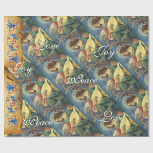 MUZIEK DIE CHRISTMAS ANGELS MAAKT, JOY PEACE LIVE CADEAUPAPIER