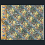 MUZIEK DIE CHRISTMAS ANGELS MAAKT, JOY PEACE LIVE CADEAUPAPIER<br><div class="desc">Musical lute,  mandolin,  antiek violin playing angels bloemperkament met rode blauwe bloemen,  Classic Italy Renaissance meesterdevices by Melozzo da Forli,  detail of a fresco c.1480.</div>