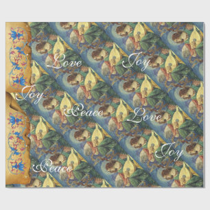 MUZIEK DIE CHRISTMAS ANGELS MAAKT, JOY PEACE LIVE CADEAUPAPIER