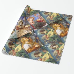 MUZIEK DIE CHRISTMAS ANGELS MAAKT, JOY PEACE LIVE CADEAUPAPIER