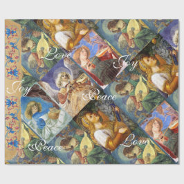 MUZIEK DIE CHRISTMAS ANGELS MAAKT, JOY PEACE LIVE CADEAUPAPIER