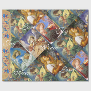 MUZIEK DIE CHRISTMAS ANGELS MAAKT, JOY PEACE LIVE CADEAUPAPIER