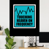 Muziek die de hemel op frequentie aanraakt poster (Thuiskantoor)