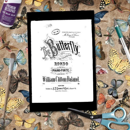  muziek die de vlinder schetst tissuepapier