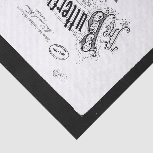  muziek die de vlinder schetst tissuepapier (Detail)