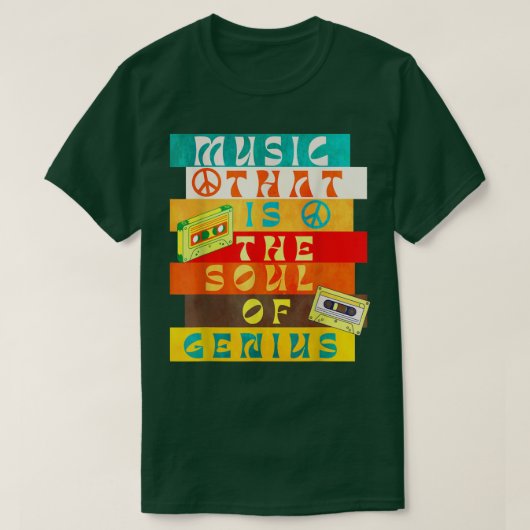 Muziek die de ziel is van Genius T-shirt (Design voorkant)