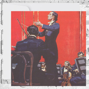 muziek die een uitnodiging voor het orkest afgeef