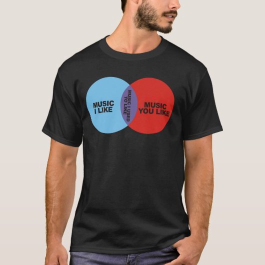 Muziek die ik altijd leuk vond t-shirt (Voorkant)