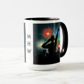 Muziek DJ aangepaste monogram-mokken Mok (Voorkant rechts)