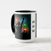 Muziek DJ aangepaste monogram-mokken Mok (Voorkant links)