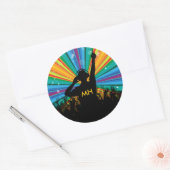 Muziek DJ aangepaste monogram stickers (Envelop)