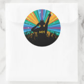 Muziek DJ aangepaste monogram stickers (Tas)