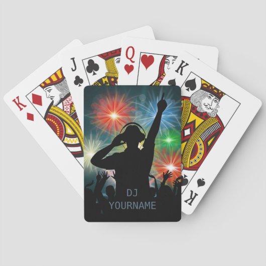 Muziek DJ aangepaste tekstspeelkaarten Speelkaarten (Achterkant)
