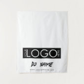 Muziek DJ Business Logo Modern Table Runner Banner Wandkleed (Voorkant)