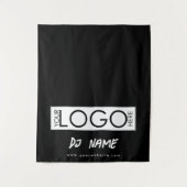 Muziek DJ Business Logo Modern Table Runner Banner Wandkleed (Voorkant)