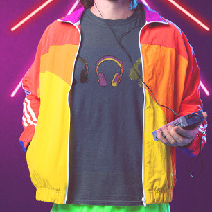 Muziek dj coole hoofdtelefoon t-shirt