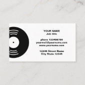 Muziek DJ-dejay-jockey-werkkaartsjabloon Visitekaartje (Achterkant)