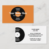 Muziek DJ-dejay-jockey-werkkaartsjabloon Visitekaartje (Voorkant / Achterkant)