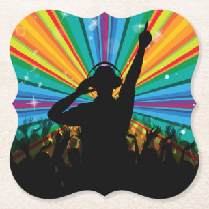 Muziek DJ papier onderzetters
