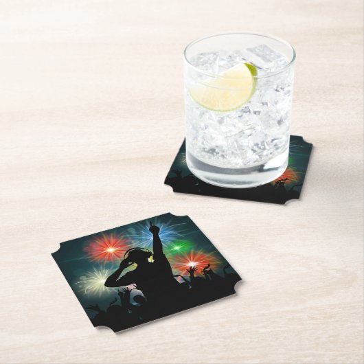 Muziek DJ papier onderzetters (Insitu)