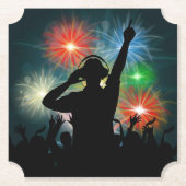 Muziek DJ papier onderzetters (Voorkant)
