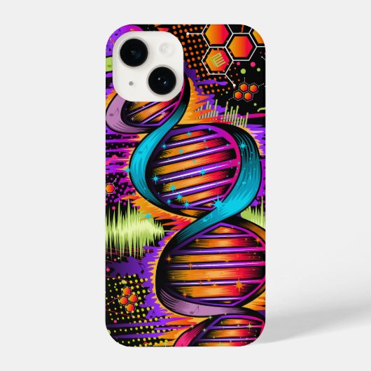Muziek-DNA iPhone Hoesje (Achterkant)