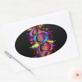Muziek-DNA Ovale Sticker (Envelop)