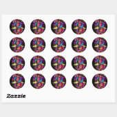 Muziek-DNA Ronde Sticker (Vel)
