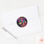 Muziek-DNA Ronde Sticker (Envelop)