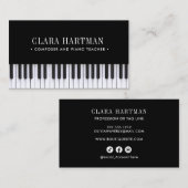 Muziek Docent Composer Piano Keys Social Icon Visitekaartje (Voorkant / Achterkant)