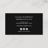 Muziek Docent Composer Piano Keys Social Icon Visitekaartje (Achterkant)