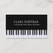 Muziek Docent Composer Piano Keys Social Icon Visitekaartje (Voorkant)
