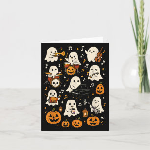 Muziek Docent Orkest Shirt, Spooky Halloween Gh Kaart