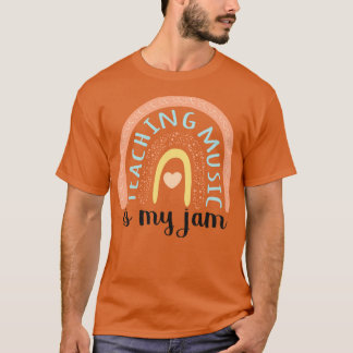 Muziek doceren is mijn Jam II Boho regenboog T-shirt