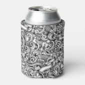 Muziek Doodles  achtergrond Blikjeskoeler (Blikje Voorkant)