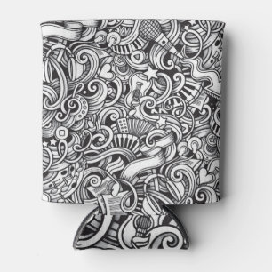 Muziek Doodles  achtergrond Blikjeskoeler