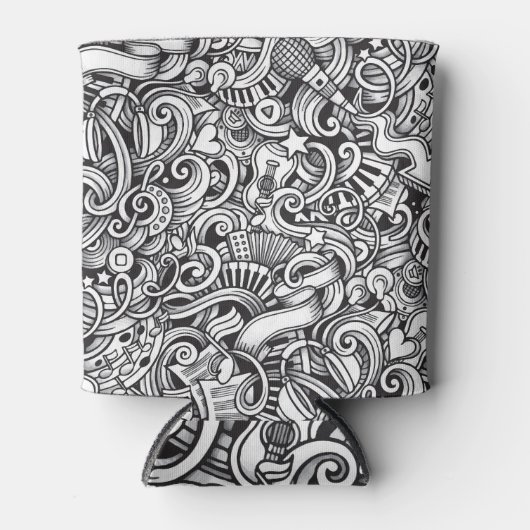 Muziek Doodles  achtergrond Blikjeskoeler (Voorkant)