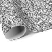 Muziek Doodles achtergrond Cadeaupapier (Rol Hoek)