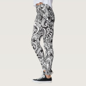 Muziek Doodles achtergrond Leggings (Links)