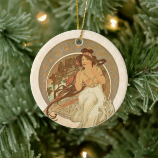 Muziek door Alphonse Mucha Keramisch Ornament
