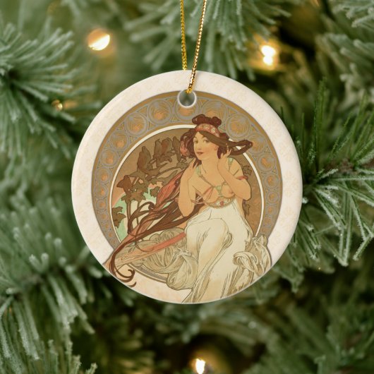 Muziek door Alphonse Mucha Keramisch Ornament (Boom)