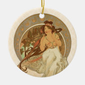 Muziek door Alphonse Mucha Keramisch Ornament (Voorkant)